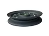 A black pulley wheel with a green center, shown in isolation against a white background. Produktbild-Vorschau