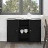 Komoda vidaXL, czarna, imitacja dębu, 100 x 35 x 70 cm Podgląd zdjęcia produktu 1
