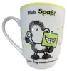 Kaffeetasse mit Sheepworld Design und fröhlichem Spruch Produktbild-Vorschau 1
