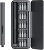 A gray electric screwdriver set with multiple bits is displayed on a white background. Náhled obrázku produktu