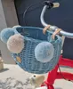 WikliBOX - Wiklinowy koszyk na rower dla dzieci morski na Podgląd zdjęcia produktu 5