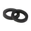 Two black rubber washers are shown against a white background. Produktbild-Vorschau