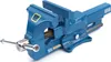 A blue metal vise is shown against a white background. Podgląd zdjęcia produktu