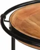 A close-up view of a wooden bowl with a black metal frame. Náhled obrázku produktu