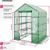 Serre de jardin souple 2,04 m² 143x143x195cm - vert Voir les images du produit 6