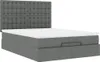 vidaXL Ottoman-Bett mit Matratze & LEDs Dunkelgrau 140x200 Produktbild-Vorschau 7