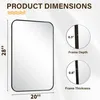 Specchio da bagno 20'' x 28'' con cornice in alluminio per Anteprima dell’immagine prodotto 2