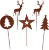 UNUS® Weihnachtliche Gartenstecker Set 5-teilig Rostdesign Produktbild-Vorschau 1