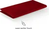 A folded red bedsheet is shown on a white background with a feather icon and text below. Náhled obrázku produktu