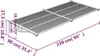 A diagram showing the dimensions of a door awning. Náhled obrázku produktu