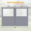 (2,4 x 3,6 m, couleur gris) Rideau de protection coupe-vent Voir les images du produit 9