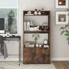 A bookshelf with decorative items and books, next to a desk and window. Podgląd zdjęcia produktu