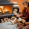Relaxdays, vuurkorf voor open haard, afmetingen: 18 x 46 x Productafbeelding-voorbeeld 3