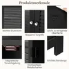 A collage of close-up images showcasing features of a black cabinet. Voir les images du produit