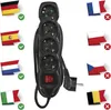 Steckdosenleiste 3 m / 4 Steckdosen / Schalter / schwarz / PVC / 1,5 mm2 Produktbild-Vorschau
