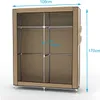 Intirilife Faltschrank 108x170x45 cm in CRÈME BEIGE - mit Produktbild-Vorschau 2