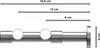 Interdeco Gardinenstange / Vorhangstange Weiß / Produktbild-Vorschau 2