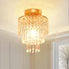 Goldene Edelstahl Kristall Kronleuchter Deckenlampe, E14 Produktbild-Vorschau 1