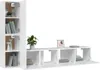 vidaXL 4-dielna súprava TV skriniek Biely drevený materiál Náhľad obrázku produktu 4