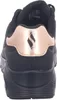 The back view of a black Skechers sports shoe with rose gold accents. Anteprima dell’immagine prodotto
