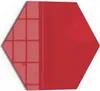 DEQORI Magnettafel Glas 55x48 cm 6-eckig 'Rot' beschreibbar Produktbild-Vorschau 1