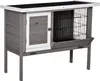 PawHut Outdoor-Holzstall, erhöhter Käfig für Kaninchen, Produktbild-Vorschau 1