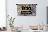 MuchoWow® Wandteppich Wandbehang Zitate - Leben - Gold Produktbild-Vorschau 3