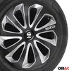 Radkappen Schwarz/Silber Carbon Radzierblenden Radblenden Produktbild-Vorschau 9