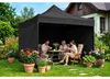 Gartenpavillon mit 3 Wänden, 3 x 3 m, schwarz, Plonos Produktbild-Vorschau 3
