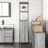 vidaXL Badschrank mit Regalen Grau Sonoma 36x35x165 cm Produktbild-Vorschau 3