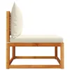 Gartensofa ohne Armlehnen mit Kissen Holz Akazie & Rattan Produktbild-Vorschau 5