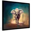 MuchoWow® Gerahmtes Poster Elefant - Tiere - Malen - Blumen Produktbild-Vorschau 1