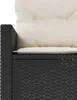 vidaXL Gartensofa mit Kissen Rund Schwarz Poly-Rattan Produktbild-Vorschau 6