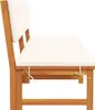 vidaXL Lehátko s polštářem hnědé 200 x 57 x 75 cm akátové Náhled obrázku produktu 6
