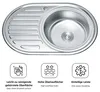 Lavello in acciaio inox da 77 cm Lavello da incasso con Anteprima dell’immagine prodotto 3