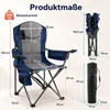 KOMFOTTEU Campingstuhl klappbar, bis 200 kg belastbar Produktbild-Vorschau 3