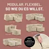 LUMALAND Modulární sedací vak – taburet z manšestru pro Náhled obrázku produktu 5