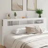 vidaXL LED-Kopfteil Weiß 220x18,5x103,5 cm Holzwerkstoff Produktbild-Vorschau 3
