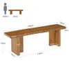 Banco in legno da 140 cm per l'ingresso, mobiletto porta Anteprima dell’immagine prodotto 2