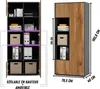 SIMPLYFURN Armoire de bureau Amira T30 meuble de rangement Voir les images du produit 5