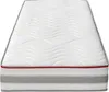 A white mattress with gray and red trim, shown from a slightly elevated front view against a white background. Produktbild-Vorschau