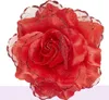 Rote Haarspange Glitzer Rose als Kostüm Accessoires für Produktbild-Vorschau 5