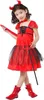 A young girl dressed in a devil costume, holding a trident. Anteprima dell’immagine prodotto