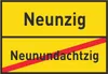 Neunzig Neunundachtzig Schild Ortsschild A2 Rückseite Produktbild-Vorschau 1