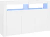 vidaXL Příborník s LED světly bílý 115,5x30x75 cm Náhled obrázku produktu 1