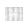 The underside of a white square shower tray with a grid pattern and a central drain. Podgląd zdjęcia produktu
