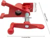 A red pipe clamp with measurement indicators. Produktbild-Vorschau