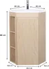Meuble simple vasque d'angle SORRENTO 45cm Voir les images du produit 3