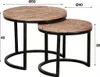 AnLi Style Beistelltisch-Set/2 runde/halbrunde Gestelle Produktbild-Vorschau 2