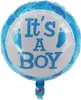 Folienballon „It’s a Boy“ mit blauen Fußabdrücken, Produktbild-Vorschau 2